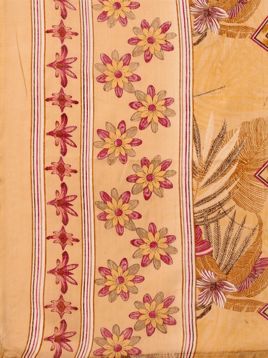 Embroidered & Botanical Printed Kurta With Pant & Printed Dupatta, Yellow - Hiral Fashion | Grocsy