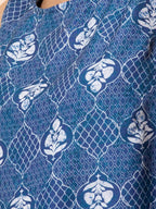 Indya Blue & White Printed A-Line Kurta | Grocsy