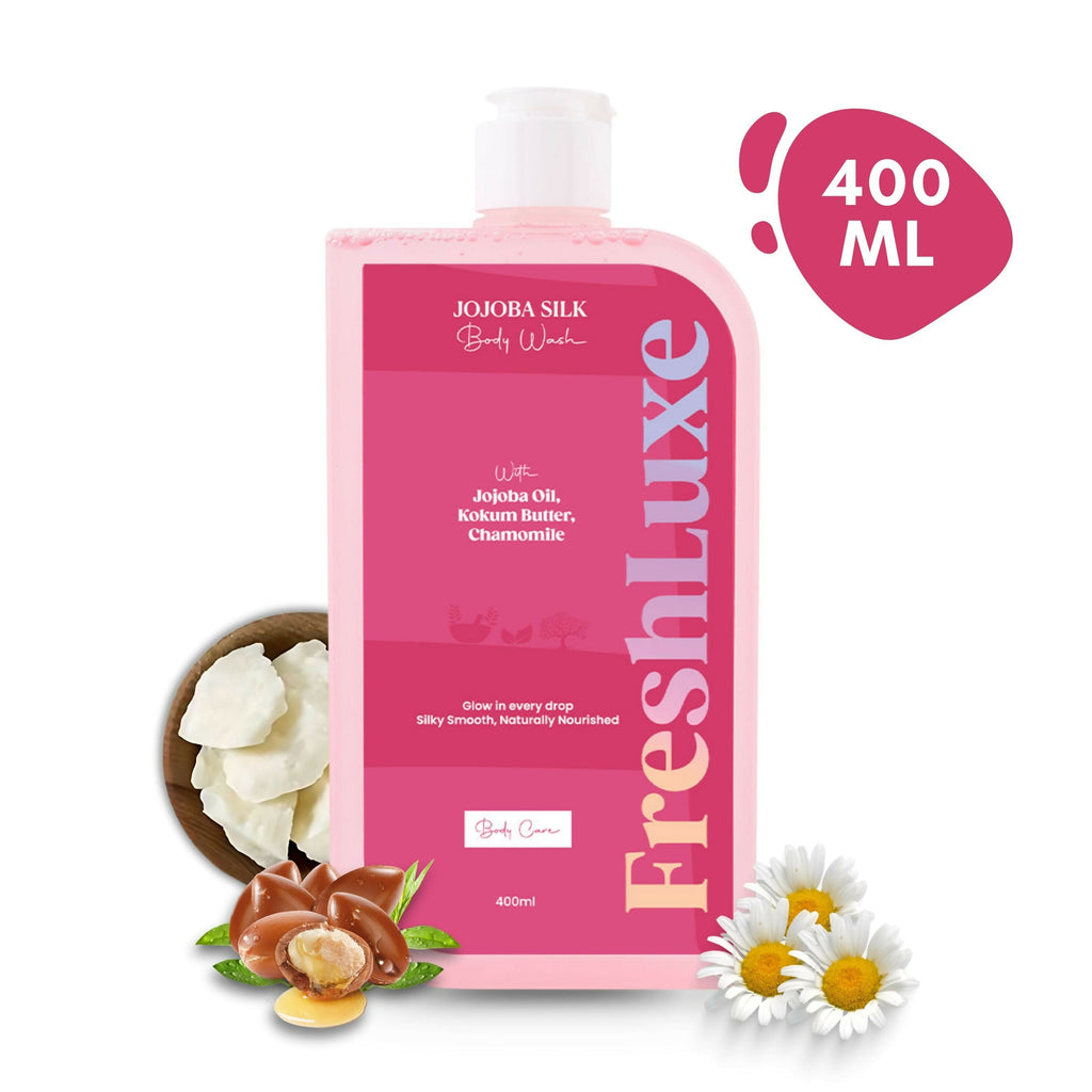 FreshLuxe Silk Bodywash Exfoliating & Hyderation Jojoba, Camomile & Ylang Ylang | Grocsy