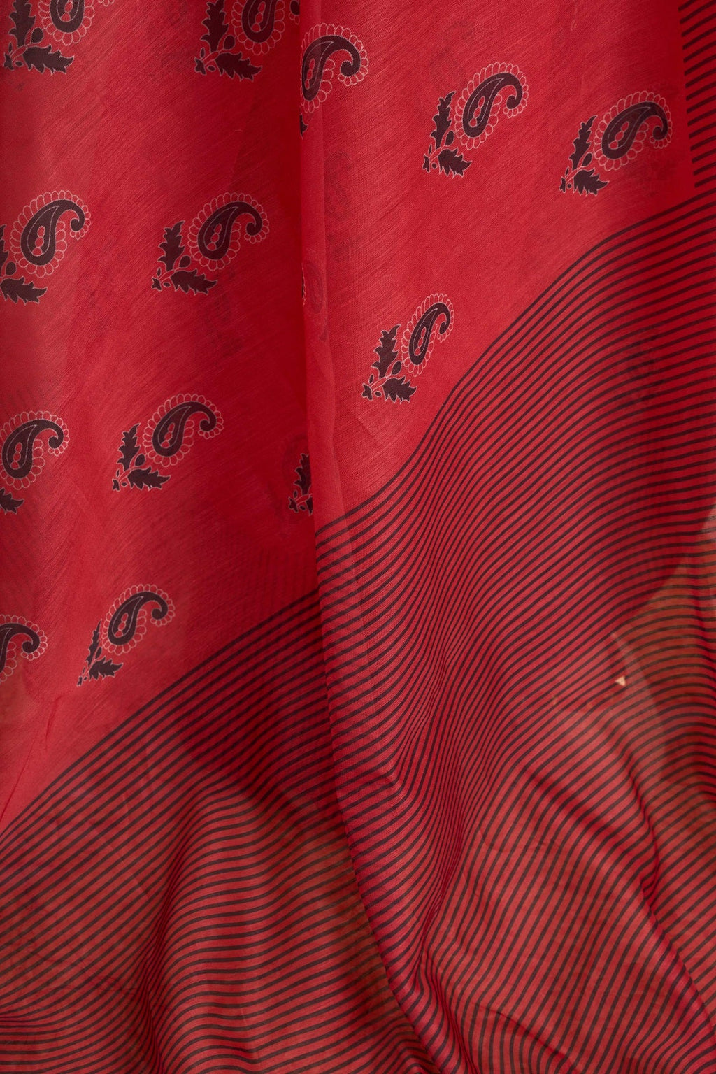 Dwija Fashion Maroon Party Wear Printed Linen Ready To Wear Saree With Unstitched Blouse | Grocsy