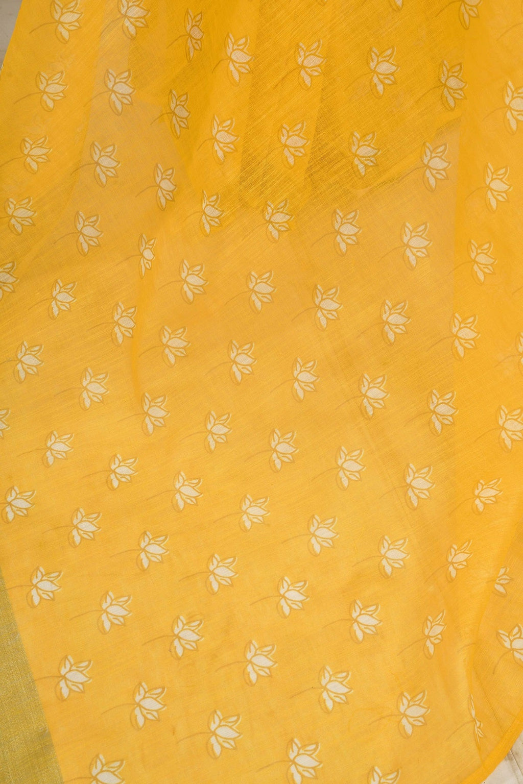 Dwija Fashion Yellow Party Wear Printed Linen Ready To Wear Saree With Unstitched Blouse | Grocsy