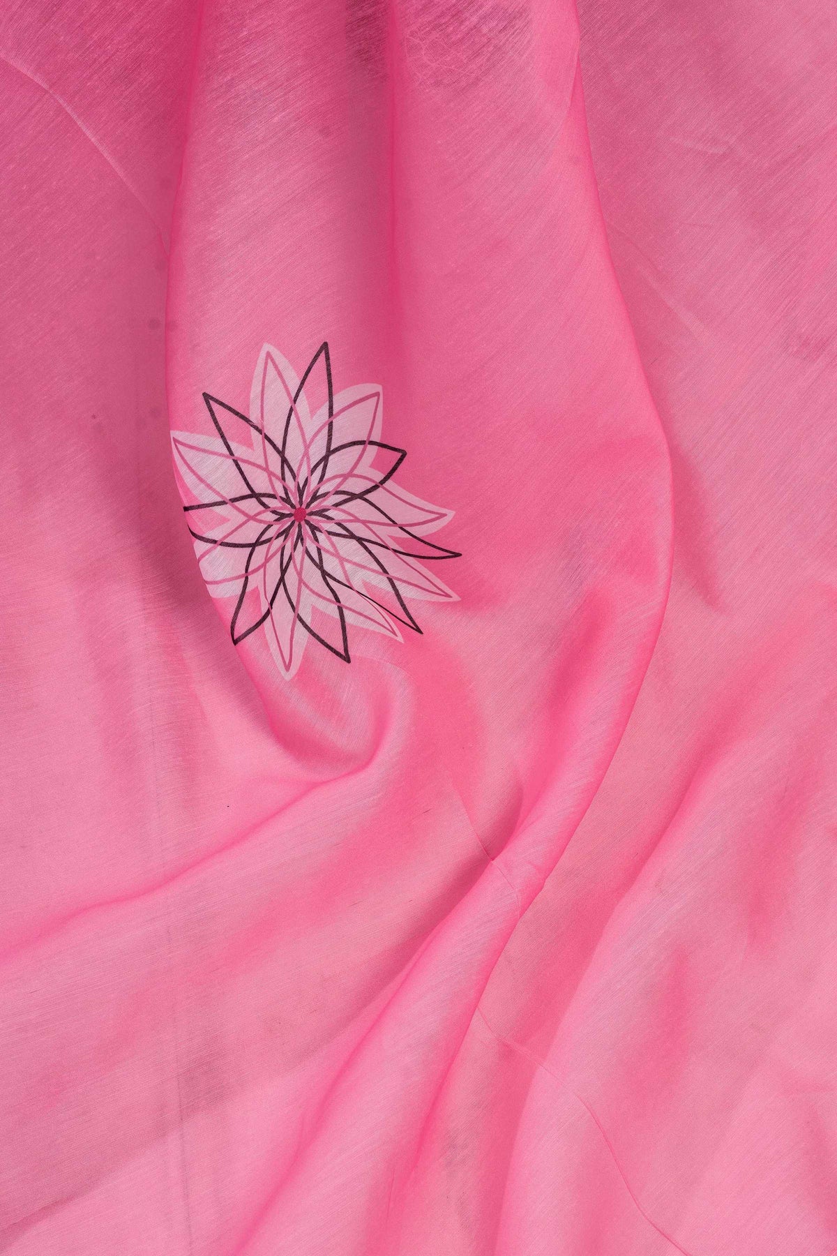 Dwija Fashion Pink Party Wear Printed Linen Ready To Wear Saree With Unstitched Blouse | Grocsy