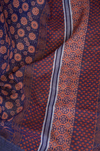 Dwija Fashion Blue Party Wear Printed Linen Ready To Wear Saree With Unstitched Blouse | Grocsy