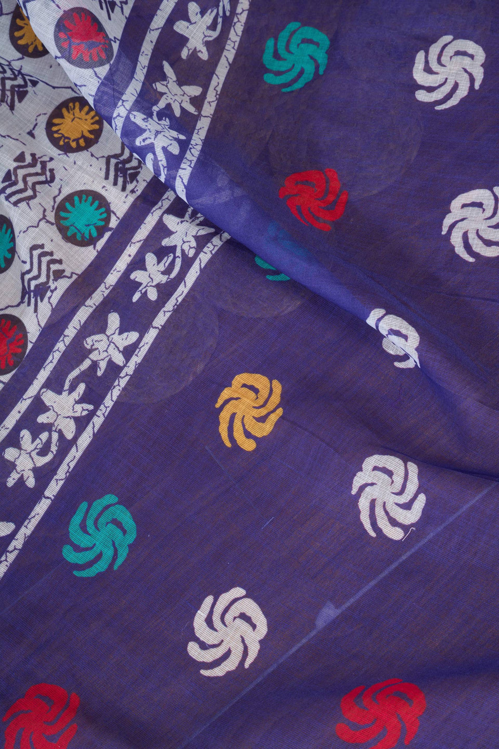 Dwija Fashion Blue Party Wear Printed Linen Ready To Wear Saree With Unstitched Blouse | Grocsy