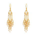 Nuyug 18k String of Pearls Gold Anti Tarnish Earrings | Grocsy