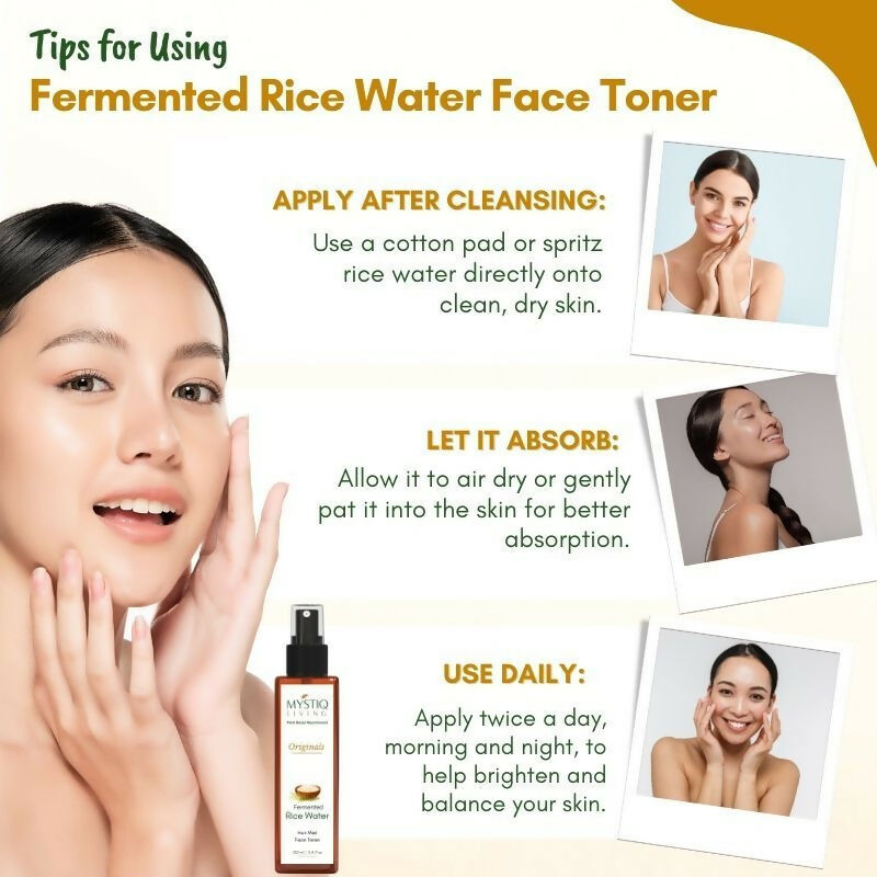 Mystiq Living Fermented Rice Water Toner Spray | Grocsy