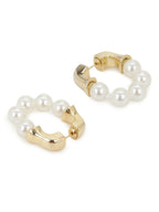 Hoop Pearl Earrings- Ruby Raang | Grocsy