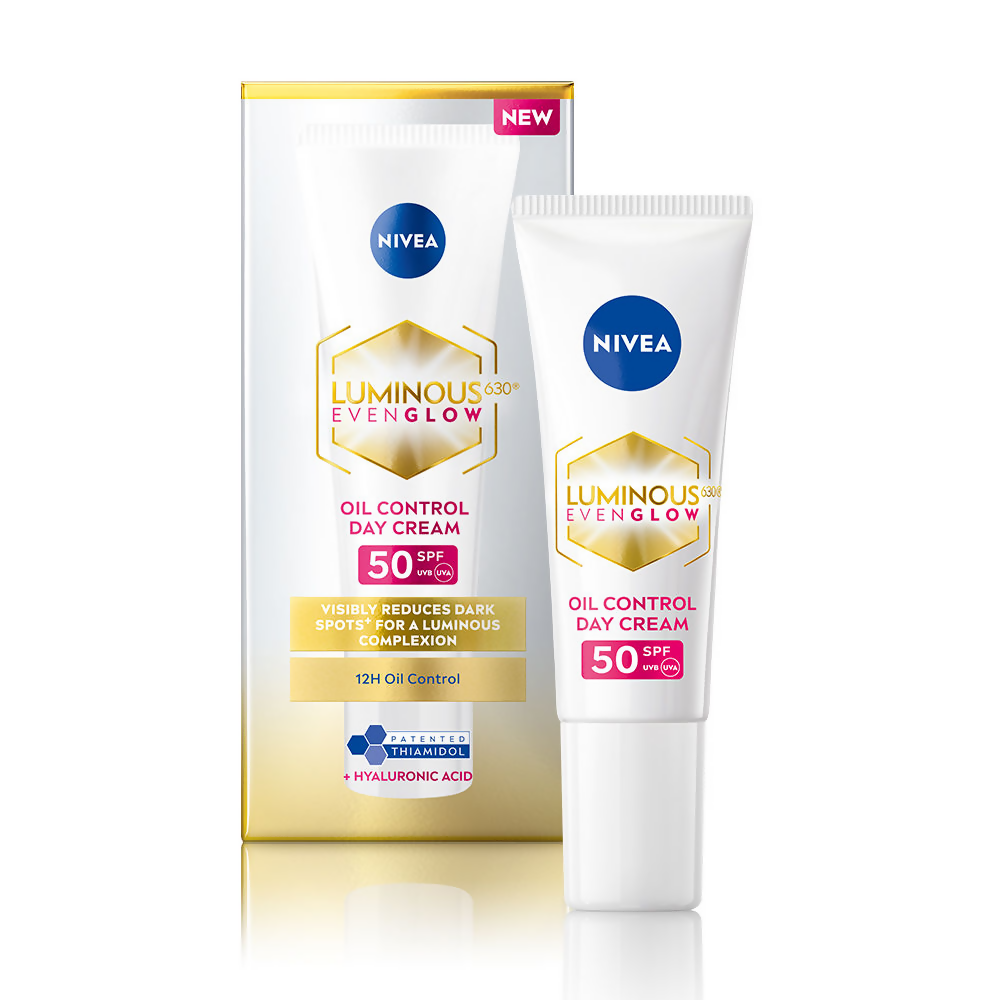 Nivea Luminous Even Glow Oil Control Day Cream SPF 50 | Grocsy