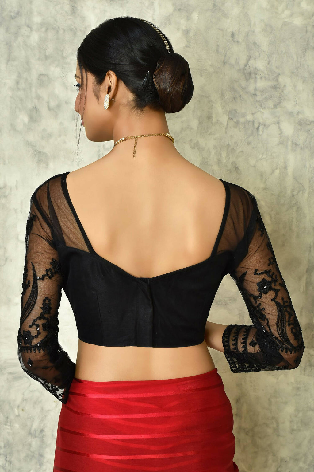 Maroon Silk Solid Designer Saree with Blouse - Purvi | Grocsy