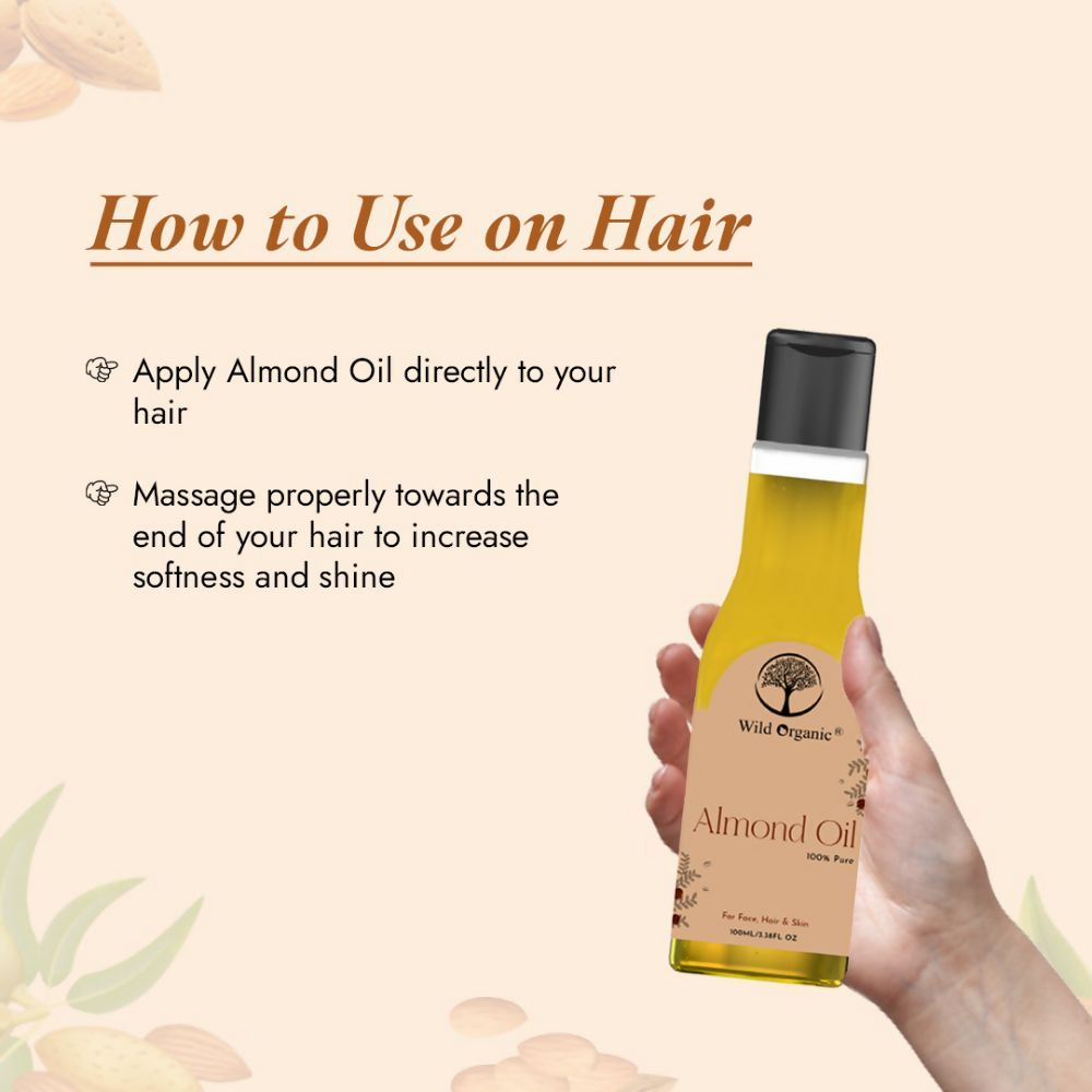 Wild Organic Cold Pressed Almond Hair Oil | Grocsy