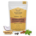 TEAFORA Ashwagandha Coconut Latte | CAFFEINE-FREE Herbal Tea | Indian Superfoods Ashwagandha & Coconut | Relieves Stress and Supports Immunity | 100% NATURAL | Grocsy