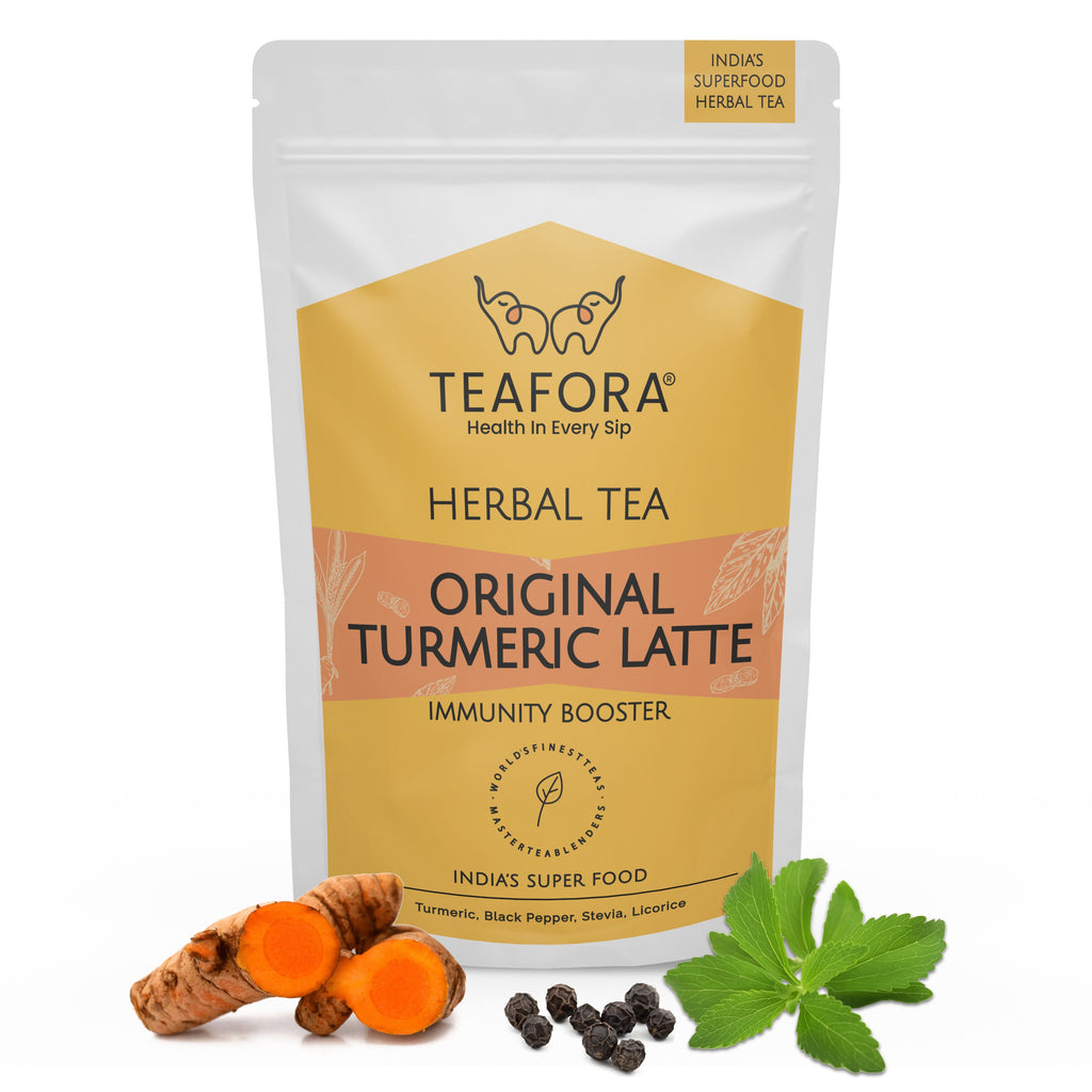 TEAFORA Original Turmeric Latte | Golden Milk Powder | Authentic Indian Remedy | Reduces Inflammation & Supports Immunity | 100% NATURAL INGREDIENTS | Grocsy