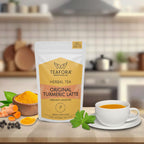 TEAFORA Original Turmeric Latte | Golden Milk Powder | Authentic Indian Remedy | Reduces Inflammation & Supports Immunity | 100% NATURAL INGREDIENTS | Grocsy