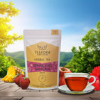 TEAFORA Sparkling Sangria | CAFFEINE-FREE Herbal Tea | Refreshing and Fruity | 100% Natural Apple, Strawberry, Mango, Pineapple, Hibiscus | Brew Hot or Iced Tea | Grocsy