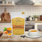 TEAFORA Turmeric Ashwagandha Herbal Tea | CAFFEINE-FREE | Indian Superfoods Blended with Black Pepper & Licorice | Supports Immunity | 100% NATURAL INGREDIENTS | Grocsy