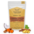 TEAFORA Turmeric Ginger Coconut Latte | Indian Superfoods with Coconut Milk Powder | Aids Digestion, Relieves Stress & Supports Immunity | 100% NATURAL | Grocsy