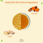 TEAFORA Turmeric Ginger Herbal Tea | Indian Superfoods | Aids Digestion & Supports Immunity | Stress Relief Tea | 100% NATURAL INGREDIENTS | Grocsy