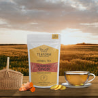 TEAFORA Turmeric Ginger Herbal Tea | Indian Superfoods | Aids Digestion & Supports Immunity | Stress Relief Tea | 100% NATURAL INGREDIENTS | Grocsy