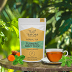 TEAFORA Turmeric Mint Tulsi Herbal Tea | Indian Superfoods | Blend of Turmeric, Tulsi & Peppermint | Immune Support | 100% NATURAL INGREDIENTS | Grocsy
