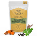 TEAFORA Turmeric Moringa Latte | Blend of Indian Superfoods Turmeric, Moringa, Licorice & Black Pepper | Supports Immunity | 100% NATURAL INGREDIENTS | Grocsy