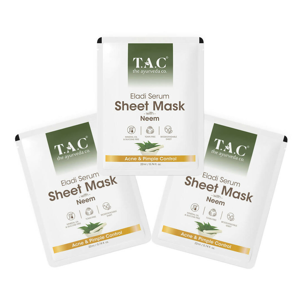 TAC - The Ayurveda Co. Eladi Serum Sheet Mask with Neem | Grocsy