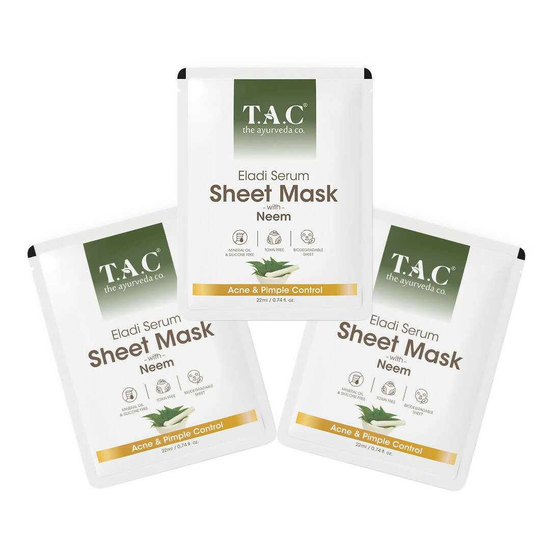 TAC - The Ayurveda Co. Eladi Serum Sheet Mask with Neem | Grocsy