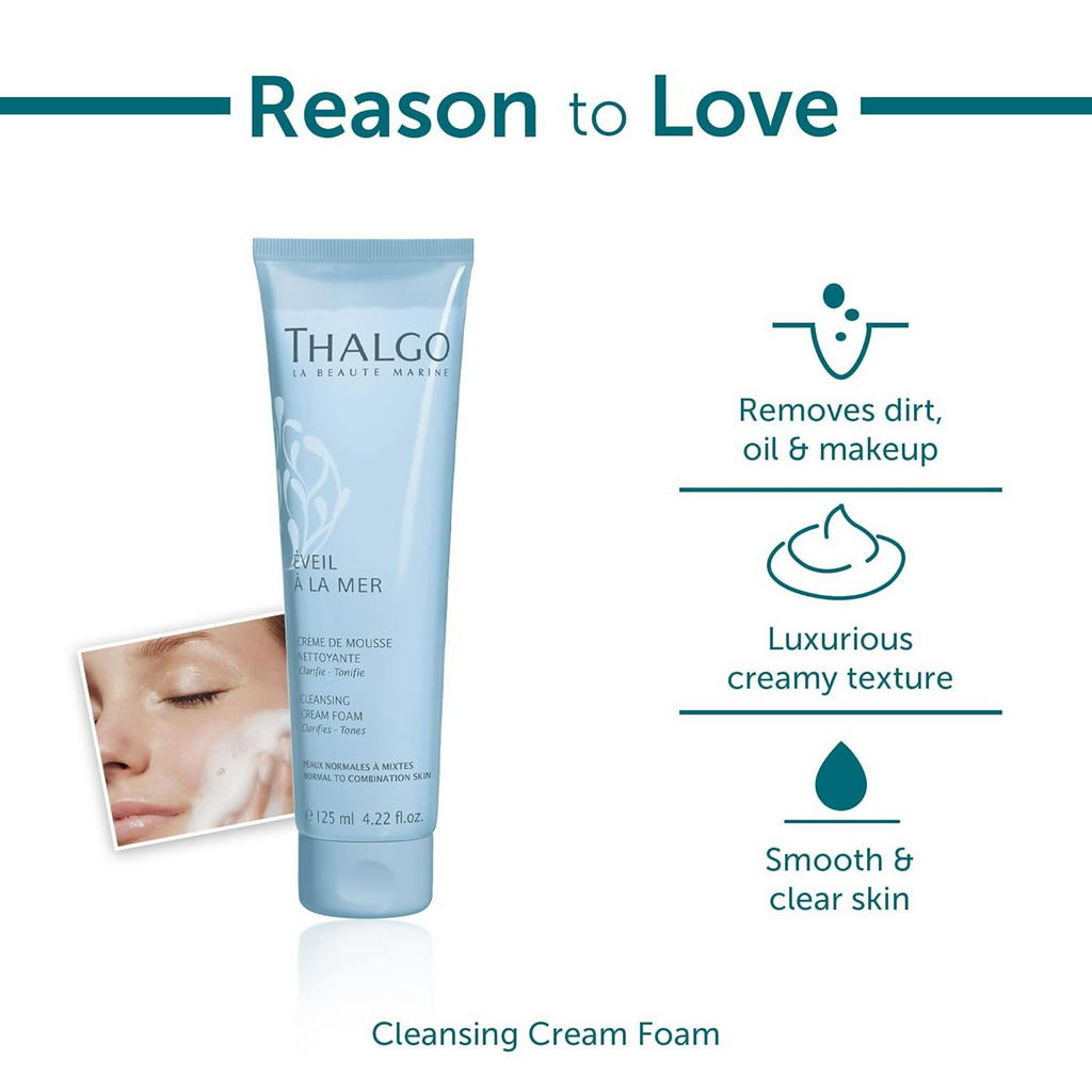 Thalgo Cleansing Cream Foam - Cream-to-Foam Face Cleanser | Grocsy