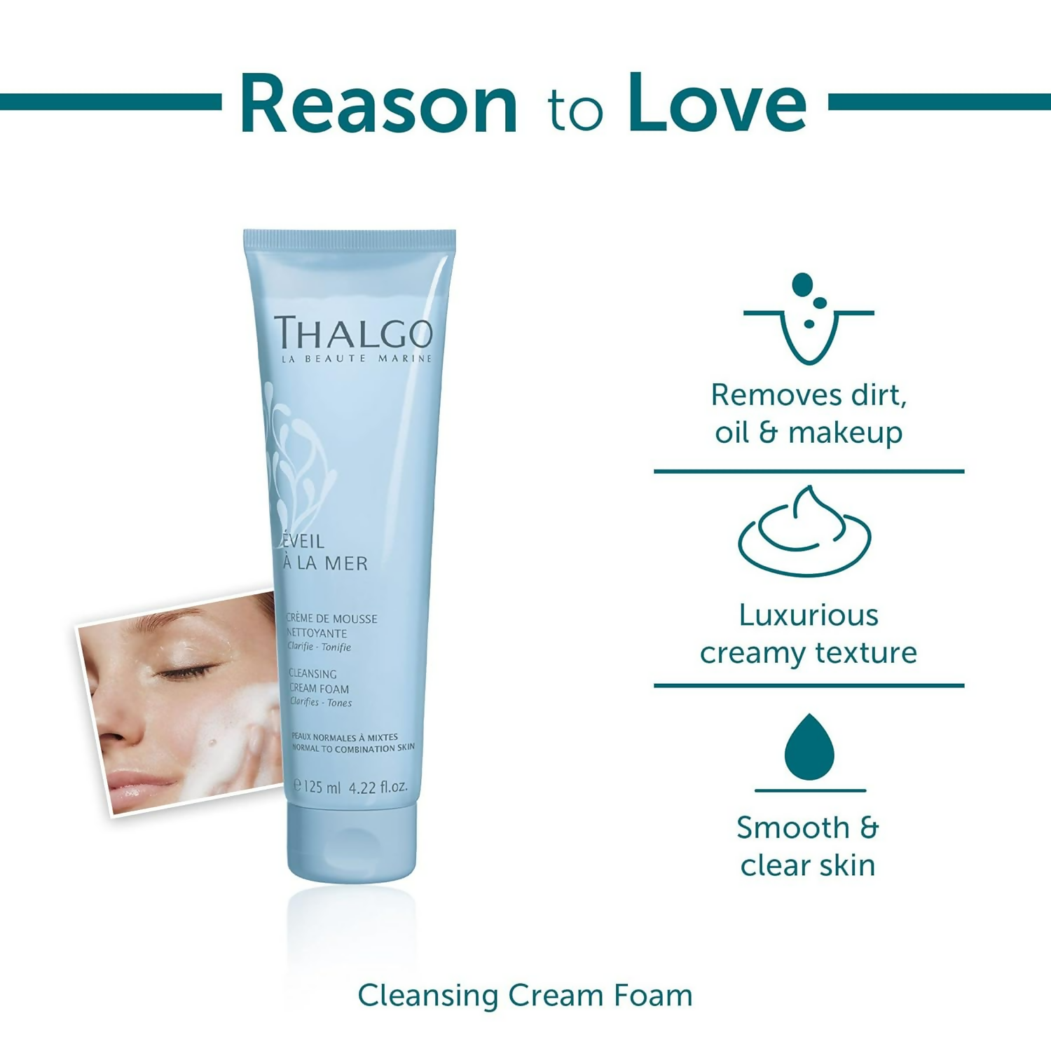 Thalgo Cleansing Cream Foam - Cream-to-Foam Face Cleanser | Grocsy