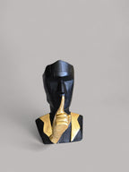 Sun Mun Decors Gold & Black Polyresin Premium Silence Face | Grocsy