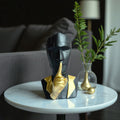 Sun Mun Decors Gold & Black Polyresin Premium Silence Face | Grocsy