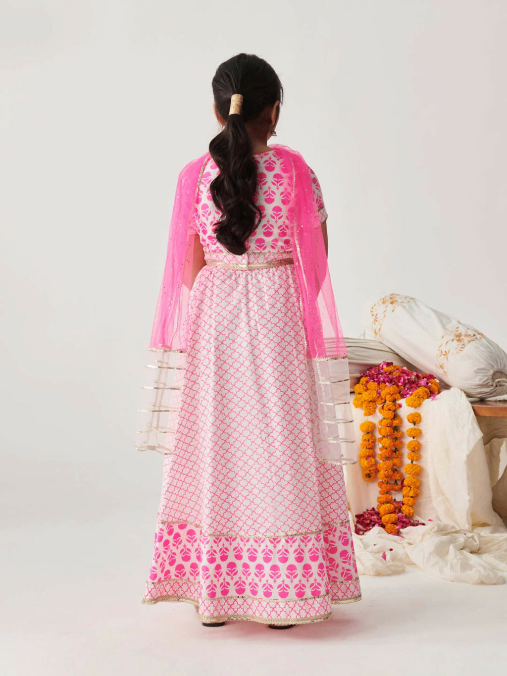 Joban Fashion Girl's Pink Color Lehenga Choli | Grocsy