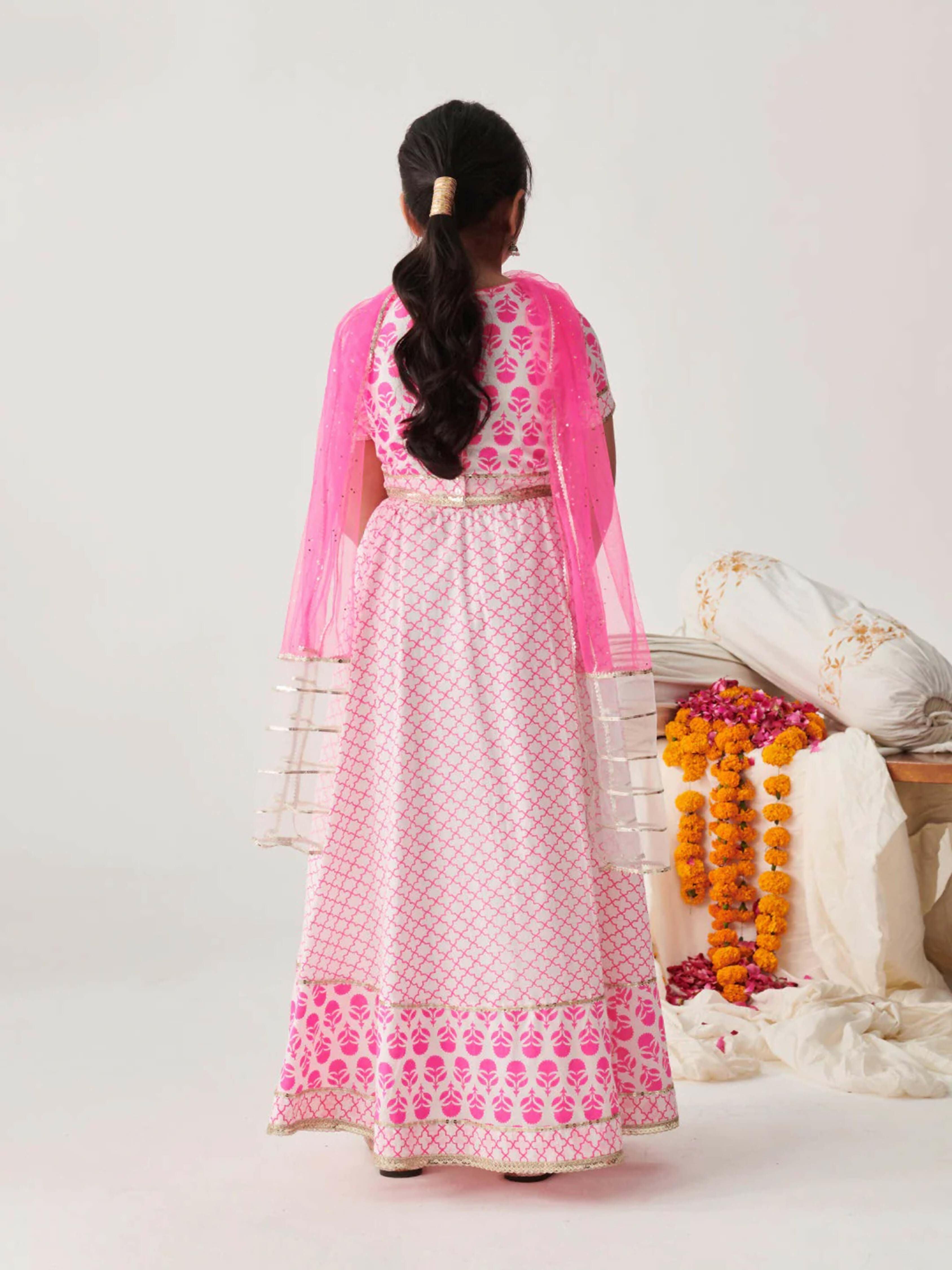 Joban Fashion Girl's Pink Color Lehenga Choli | Grocsy