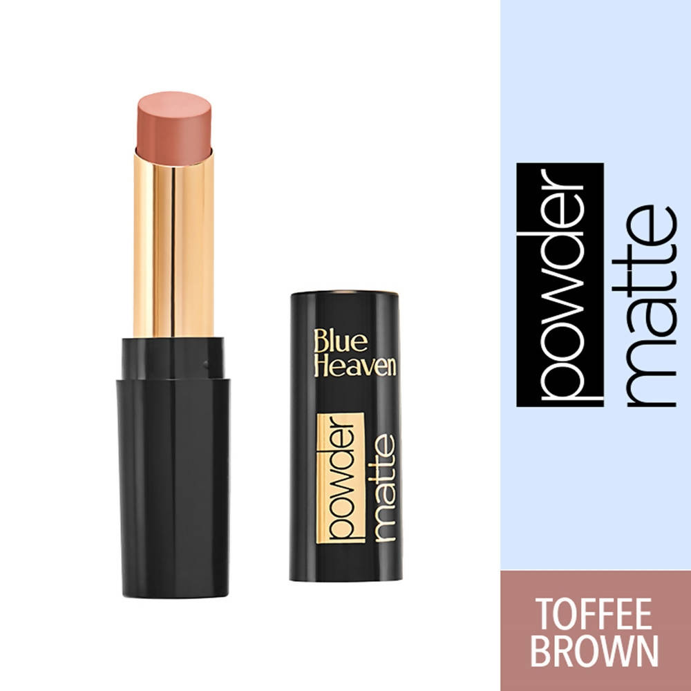 Blue Heaven Powder Matte Lipstick Toffee Brown | Grocsy
