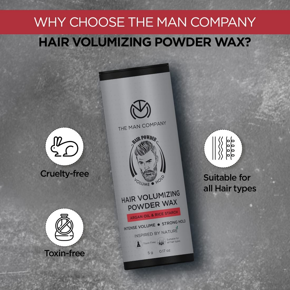 The Man Company Hair Volumizing Powder Wax | Grocsy