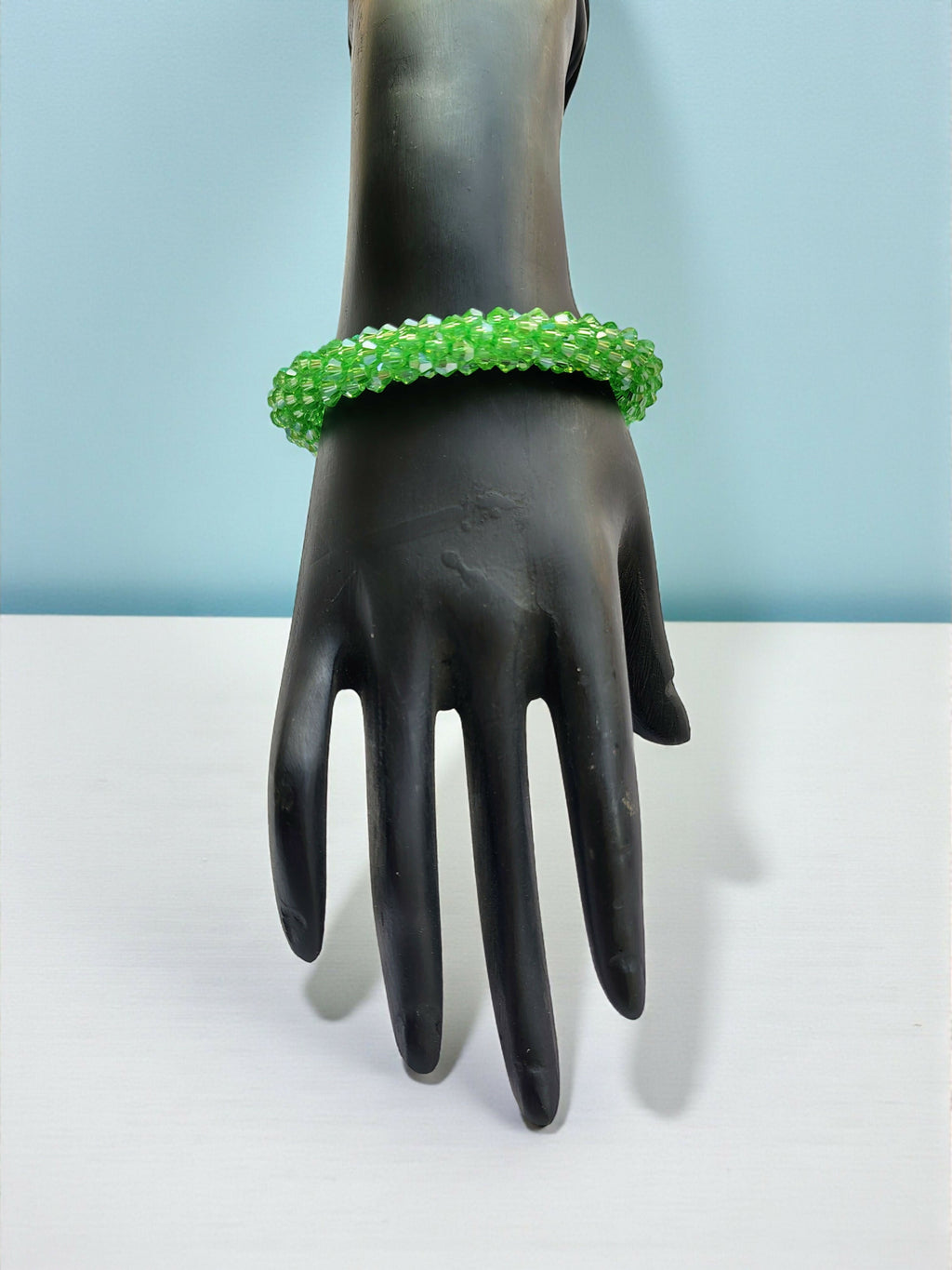 Inhanns Unisex Crystal Bloom – Adjustable Crystal Bead Bracelets - Pista Green | Grocsy