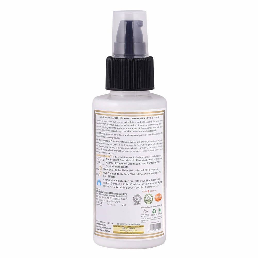 Khadi Natural Moisturising Sunscreen Lotion SPF 15 | Grocsy