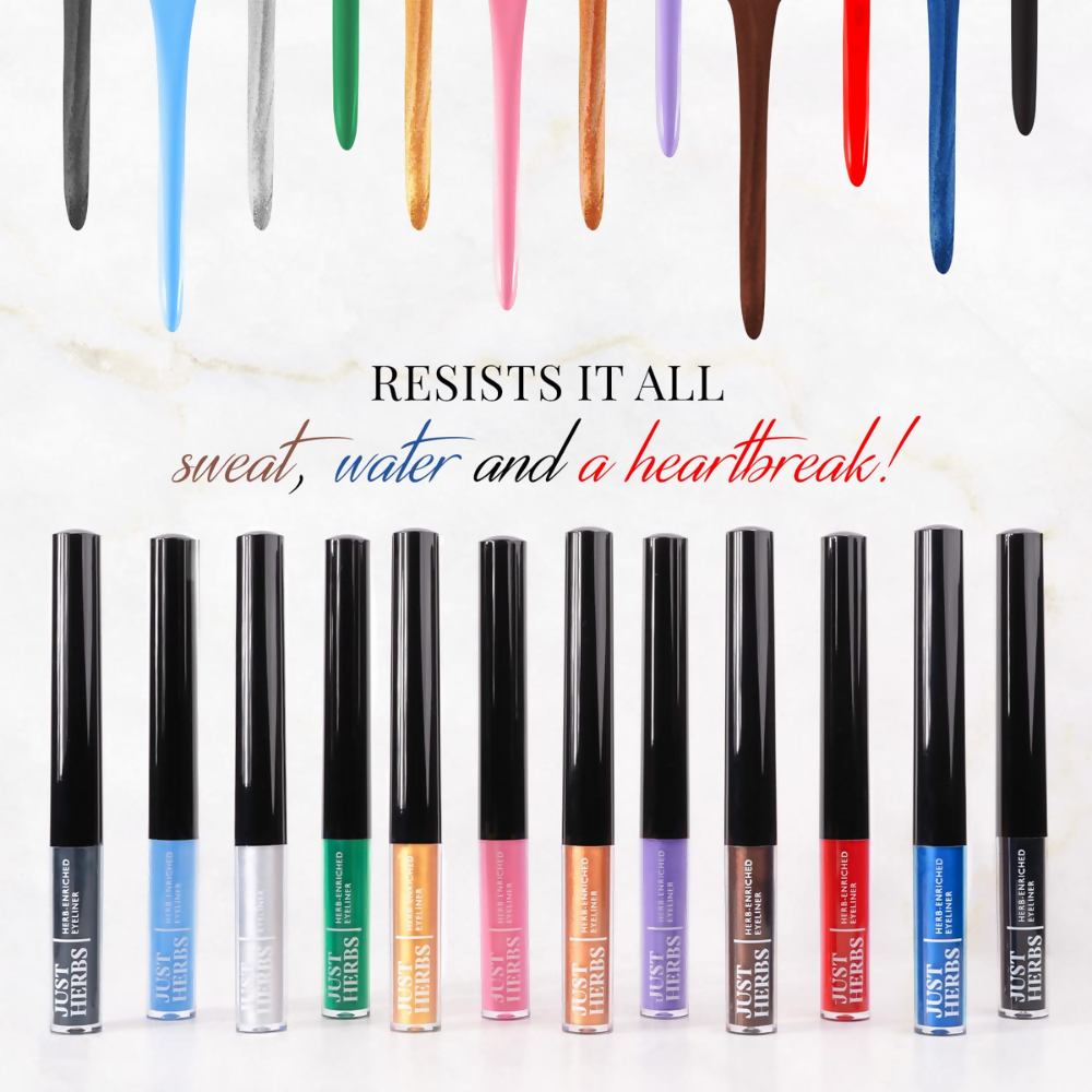 Just Herbs Eyeliner Waterproof and Smudge Proof, Long Lasting Eyeliners - Nutty Brown | Grocsy