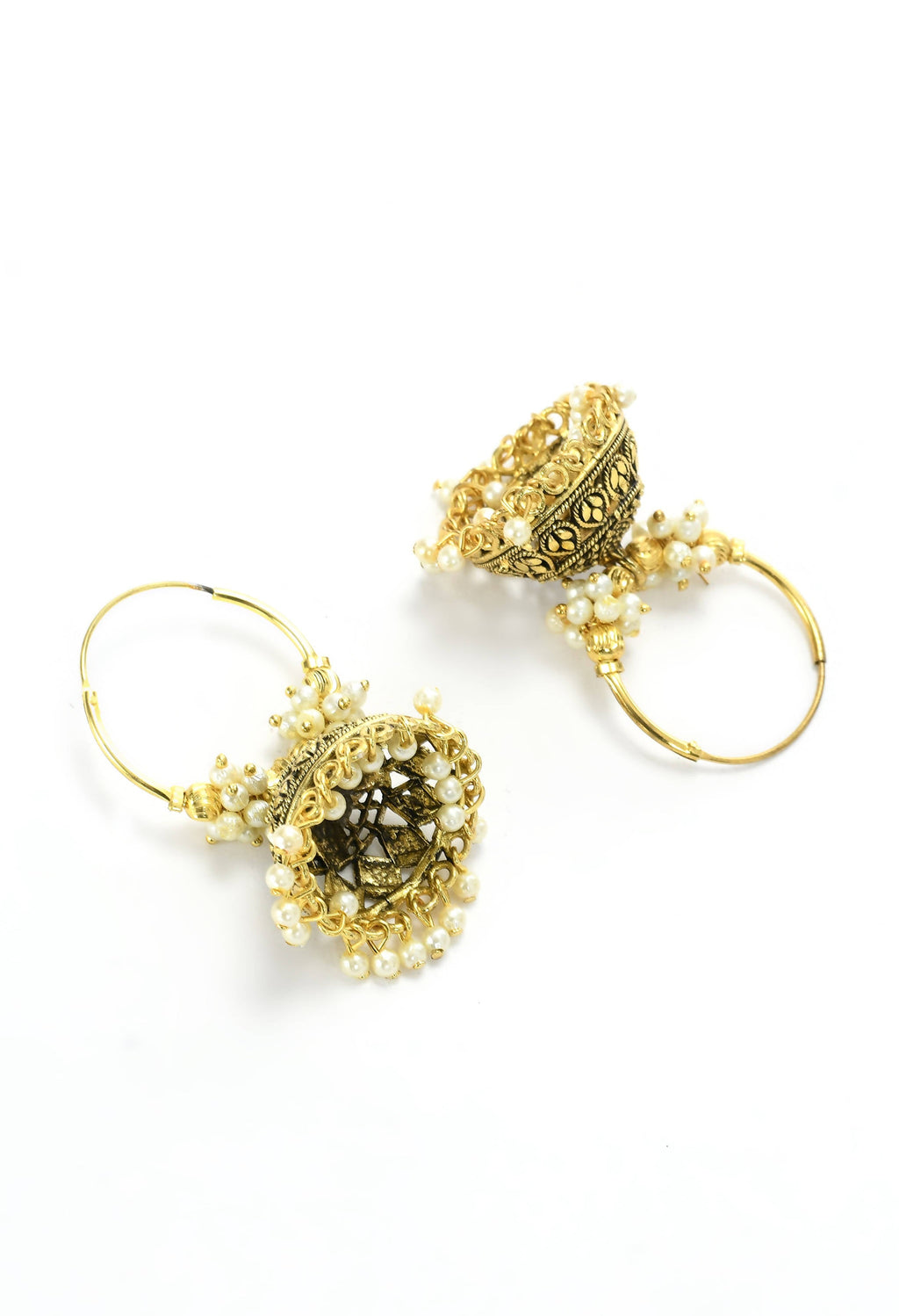 Mominos Fashion Johar Kamal Designer Golden Color Jhumkas | Grocsy