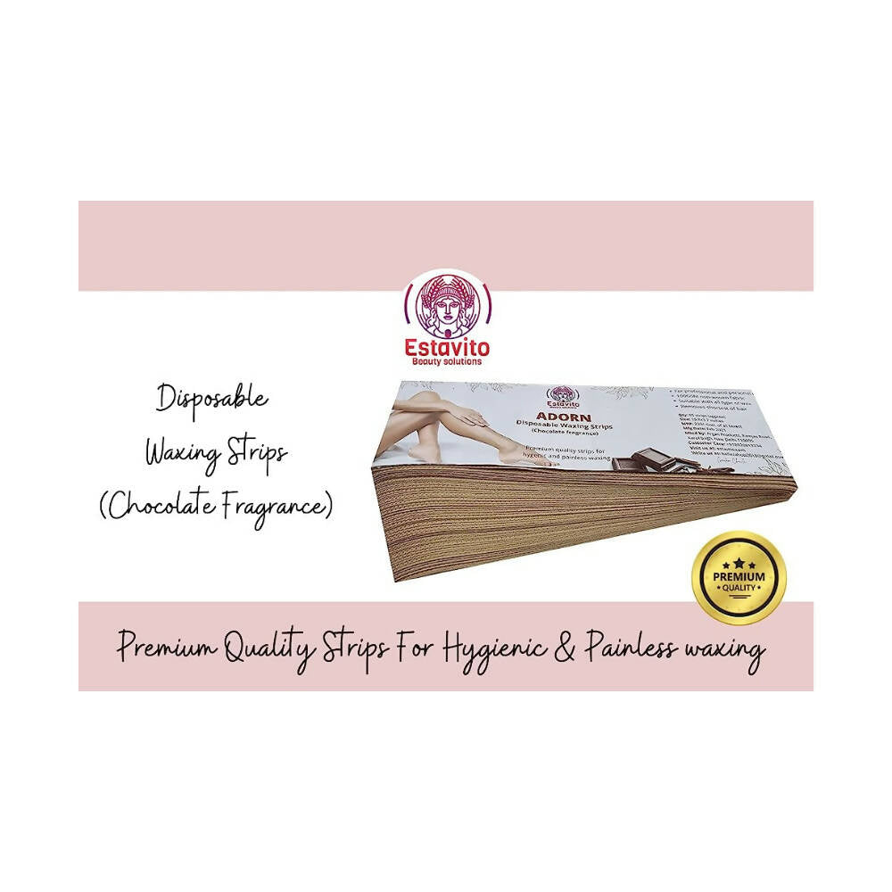 Estavito Adorn Wax Strips Hair Remover-Chocolate Fragranced | Grocsy