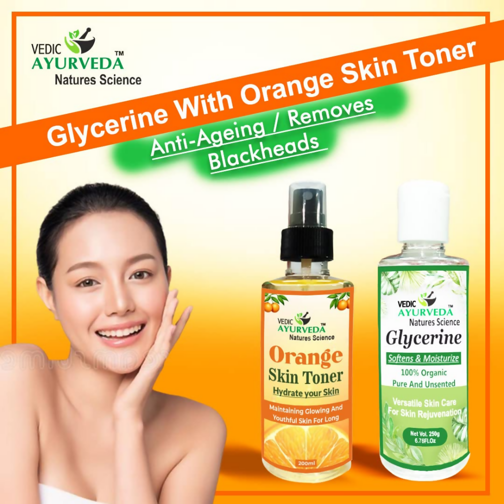VedicAyurveda Orange Skin Toner With Glycerine | Grocsy