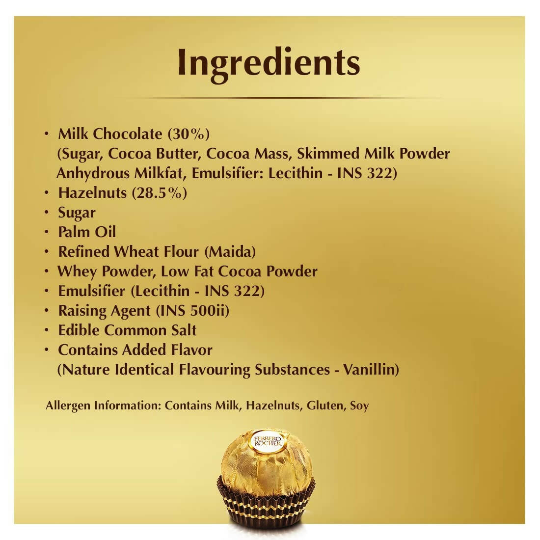 Ferrero Rocher Exquisite Hazelnut And Milk Chocolate | Premium Gift Box Rich, Creamy, Crunchy and Nutty Chocolate For Special Occasions | Grocsy