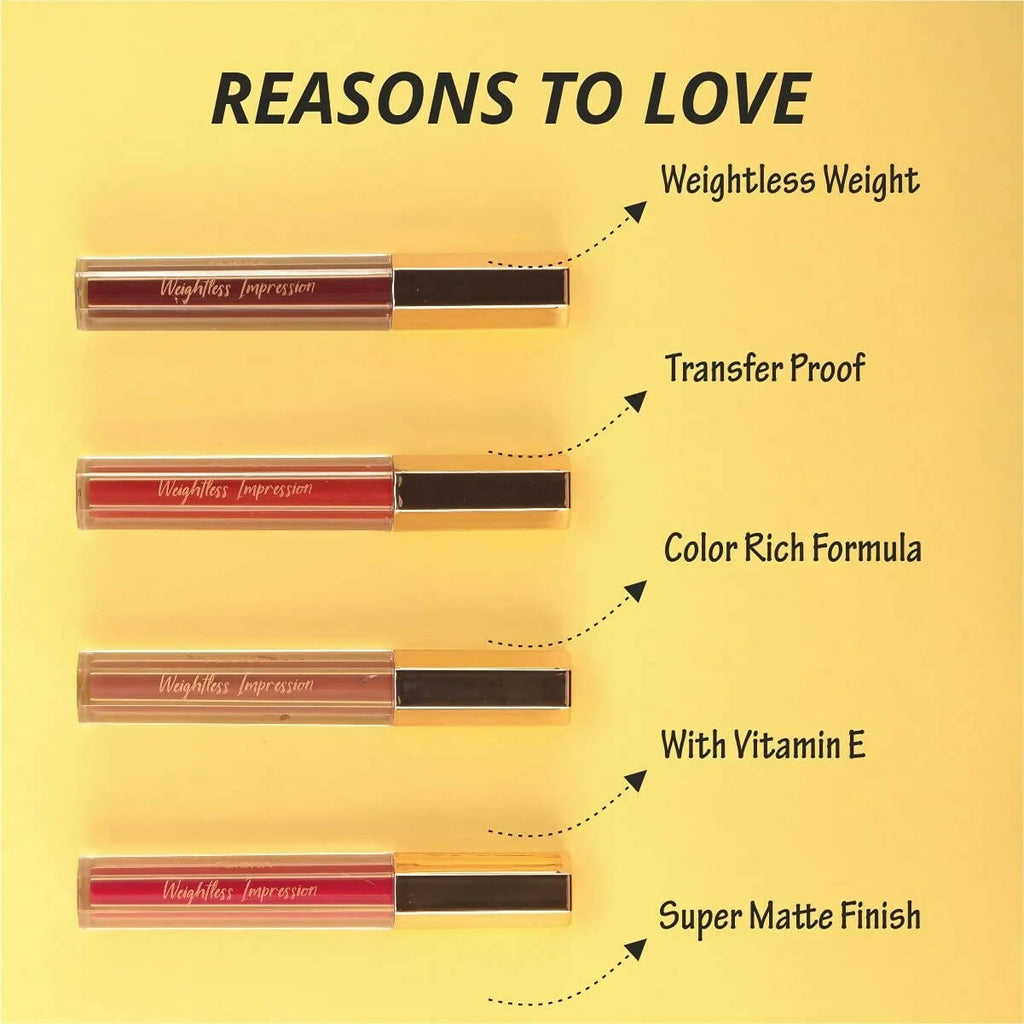 FLiCKA Weightless Impression 03 March - Peach Matte Finish Liquid Lipstick | Grocsy
