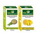 VedicAyurveda Henna Leaf Powder and Lemon Powder | Grocsy