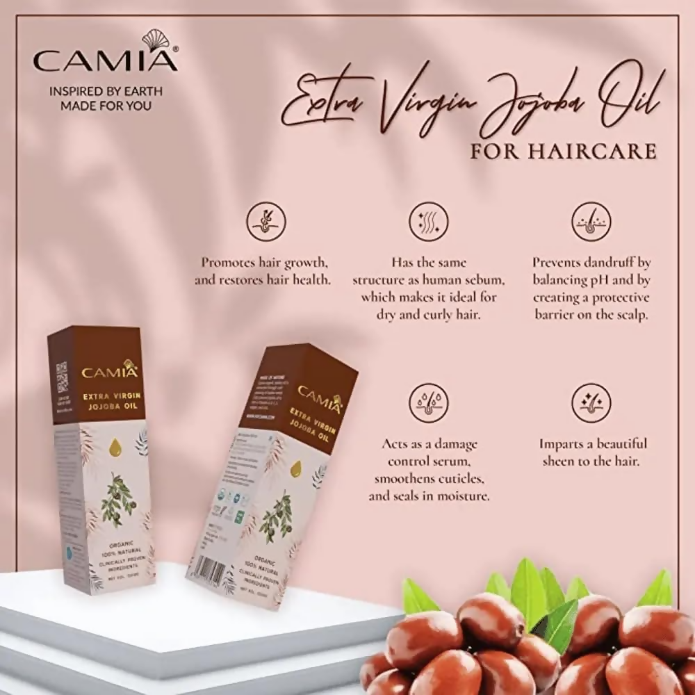 Camia Organic Extra Virgin Cold Pressed Jojoba Oil | Grocsy