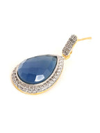 Nuyug 22K Gold Plated Azure Muse Contemporary Drop Earrings | Grocsy
