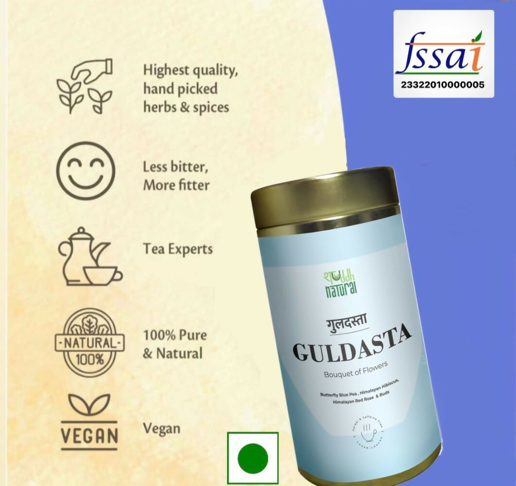 Shuddh Natural Brain Booster Guldasta Floral Tea | Grocsy