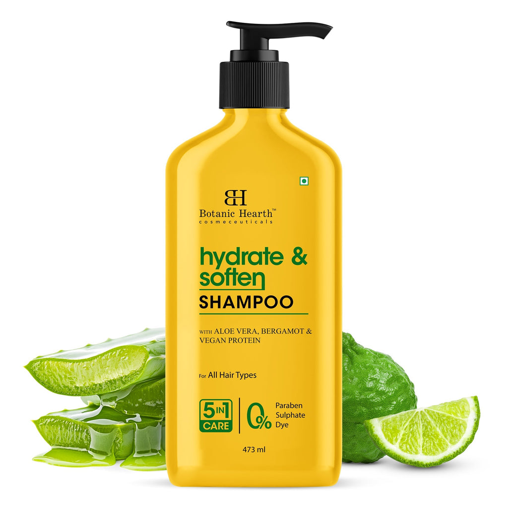 Botanic Hearth Hydrate & Soften Shampoo with Aloe Vera & Vegan Protein | Grocsy