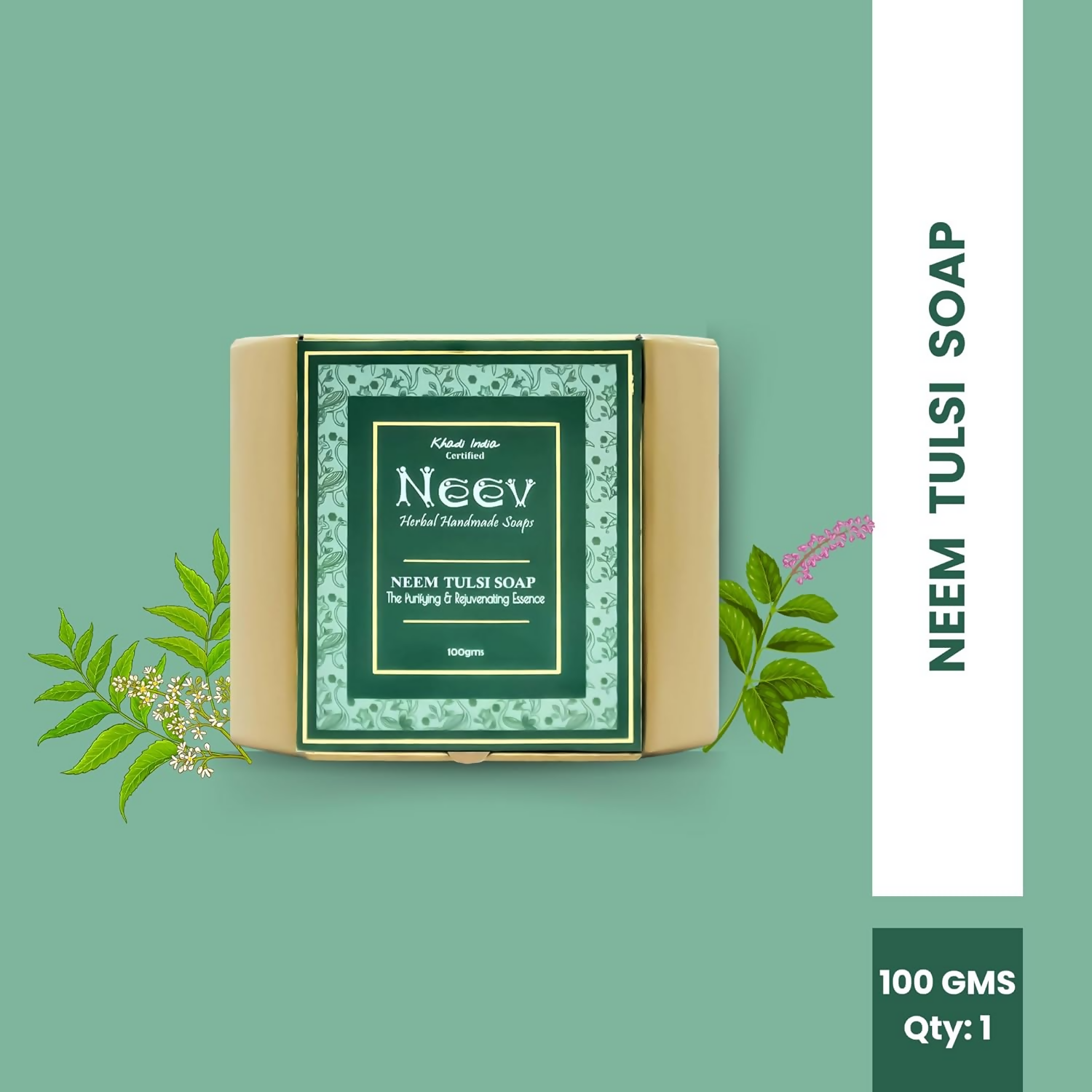 Neev Herbal Handmade Soap Neem Tulsi Handmade Soap | Grocsy