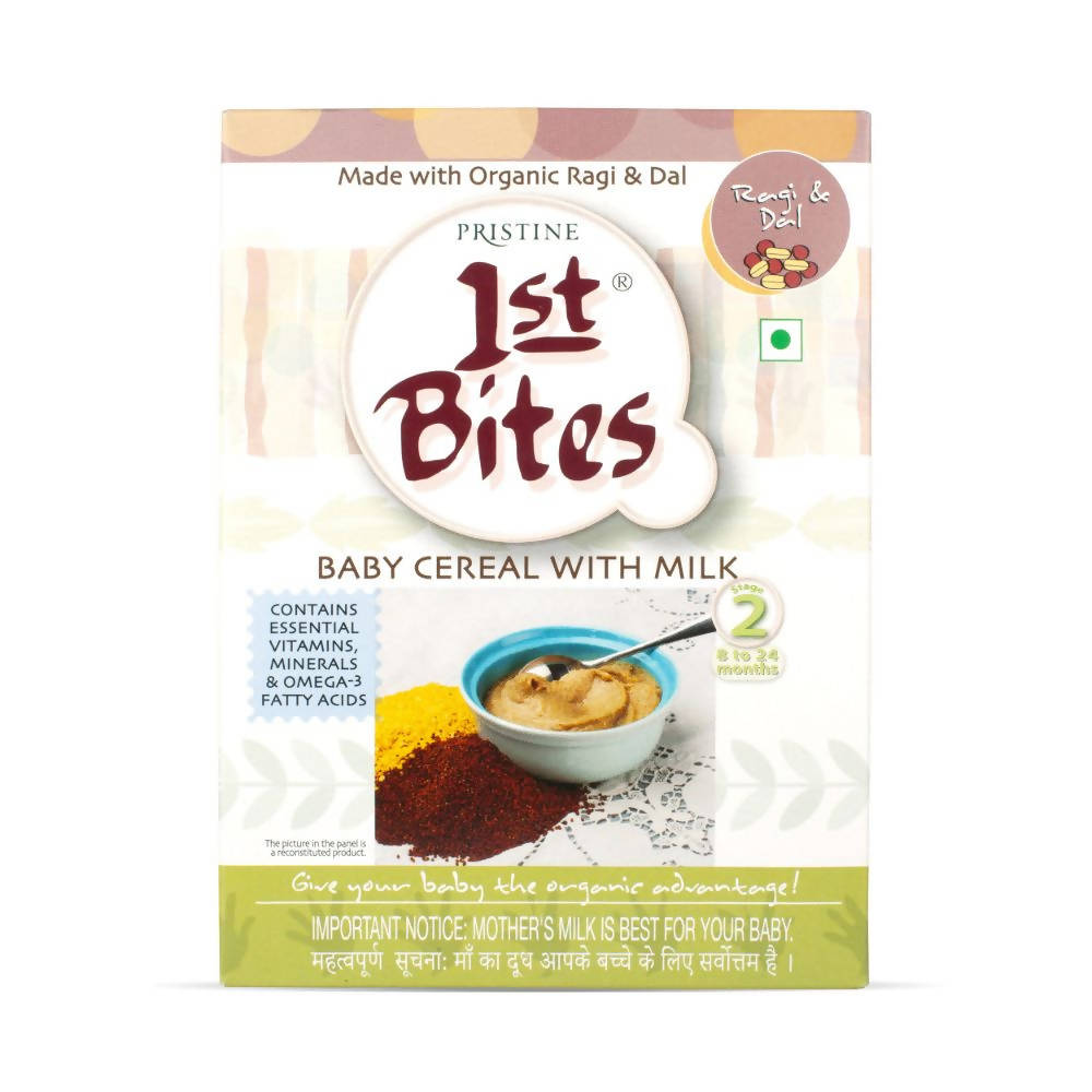 Pristine 1st Bites Baby Cereal Stage-2 Organic Ragi & Dal | Grocsy
