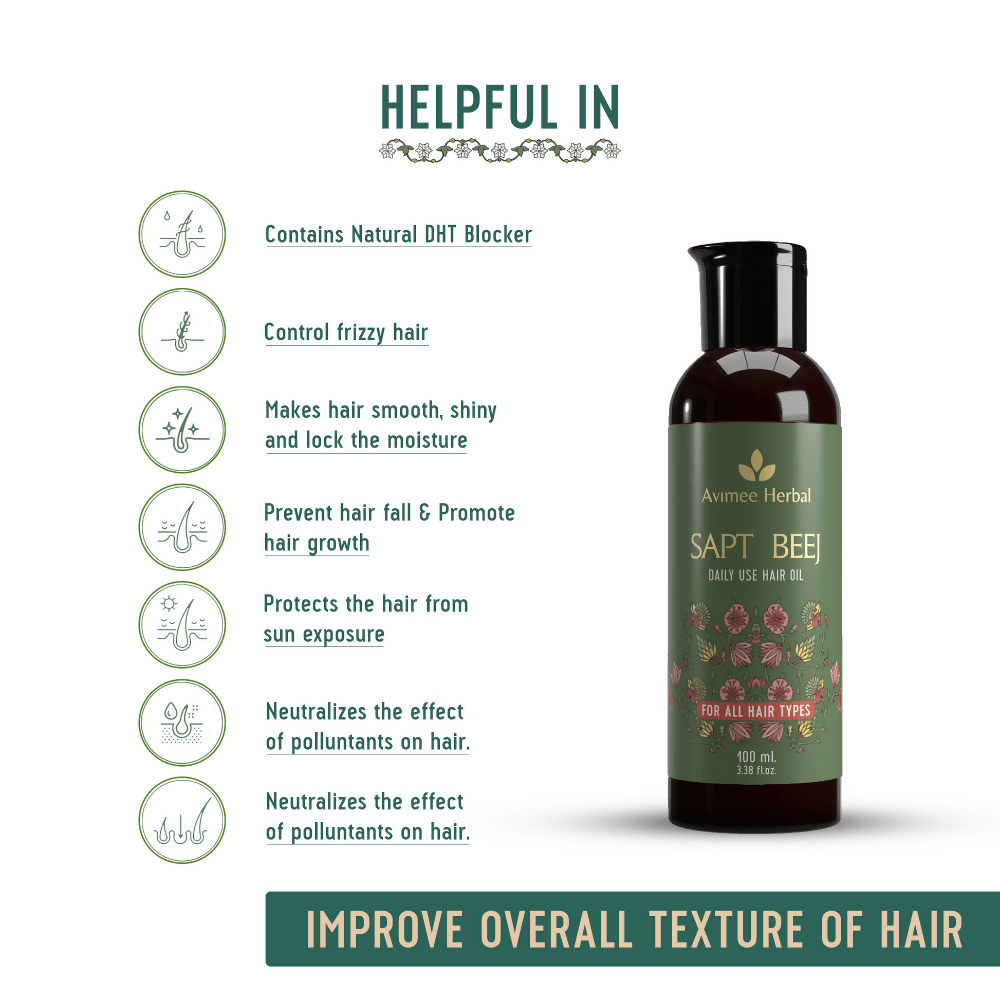 Avimee Herbal Saptbeej Hair Oil | Grocsy